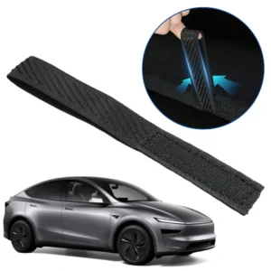 ל-Tesla Model Y 2021-2025 Juniper מכסה תא אחורי למכונית עם רצועת משיכה אביזרים כיסוי תא אחורי ידית החלפה עם חבל גרירה Z5Z3