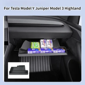 ארגונית תא כפפות לטסלה מודל 3 היילנד ומודל Y ג'וניפר — מסדרת חכמה מעור PU